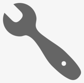 Tool, Wrench, Spanner, Single, Monochrome, Silhouette - Grey Tool Clip Art, HD Png Download, Free Download