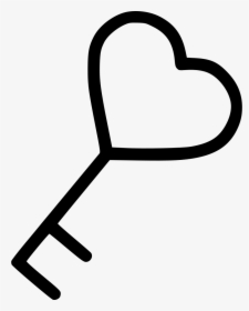 Romantic Valentine Heart Key Relationship Unlock Comments - Clip Art, HD Png Download, Free Download