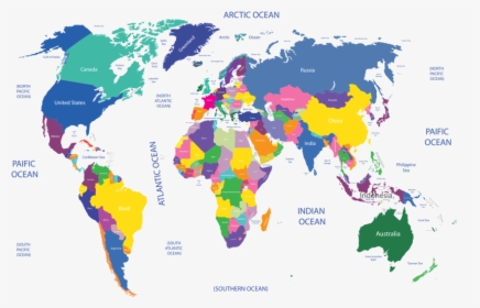 Clip Art Mapa Mundi 3d Clipart - Geopolitical World Map, HD Png Download, Free Download