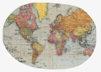 World Map Wrapping Paper , Png Download - World Map Vintage High Resolution, Transparent Png, Free Download