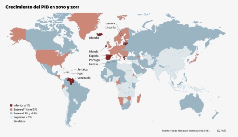 Clip Art Del Crecimiento Fmi Actualidad - World Map Flat Color, HD Png Download, Free Download