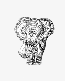 Sleeve Tattoo Elephant Mehndi Henna - Small Elephant Tattoo Mandala, HD Png Download, Free Download