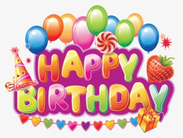 Happy Birthday Text Png, Transparent Png, Free Download