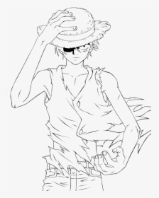Luffy By Minatosama One Piece Pinterest - One Piece Coloring Luffy, HD Png Download, Free Download