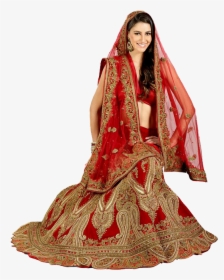 Red And Golden Wedding Lehengas, HD Png Download, Free Download