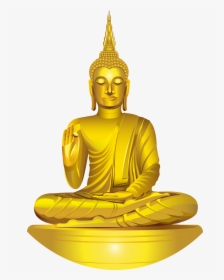 Golden Buddha Statue Png Clip Art - Golden Buddha Png, Transparent Png, Free Download