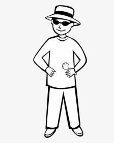 Wearing Sunglasses Clipart Black And White, HD Png Download, Free Download