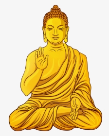 Gold Buddha Statue Png Clip Art - Buda Png, Transparent Png, Free Download