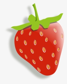 Strawberry, Fruit, Food, Red, Berry, Stem, Green - Strawberry Cartoon Transparent, HD Png Download, Free Download