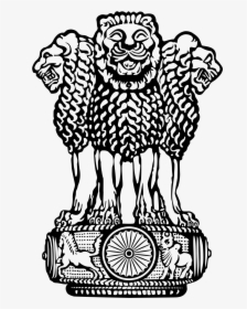 Coat Of Arms Of India Png - National Emblem Of India Outline, Transparent Png, Free Download