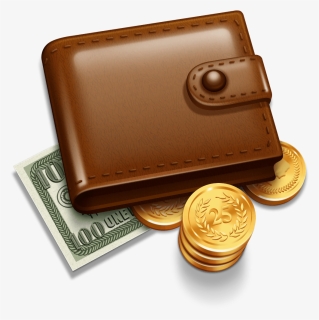 Wallet With Money Coins, HD Png Download, Free Download