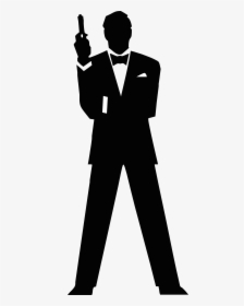 Clip Art James Bond Silhouette Clip Art - Sticker James Bond, HD Png Download, Free Download