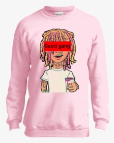 Lil Pump Gucci Gang Youth Sweatshirt Sweatshirts - Lil Pump Esketit Cartoon, HD Png Download, Free Download