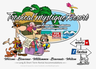 Tropics Clipart Resort - Cartoon Tourist, HD Png Download, Free Download