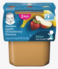 2nd Foods Apple Strawberry Banana - Gerber Baby Food, HD Png Download, Free Download