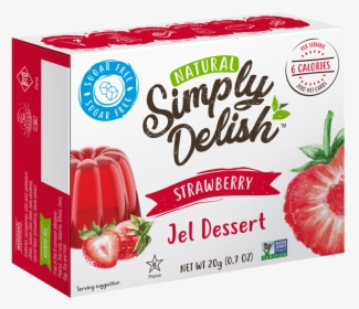 Strawberry Jelly - Simply Delish Jello Strawberry, HD Png Download, Free Download