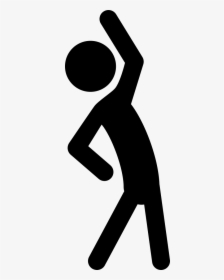 Stretching Man Silhouette Raising Right Arm Comments - Stretching Transparent Png, Png Download, Free Download