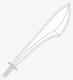 Weapon, Sword, Line Drawing - Weapon, HD Png Download, Free Download