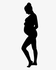 Pregnancy Woman Mother Silhouette - Pregnant Woman Silhouette Standing, HD Png Download, Free Download