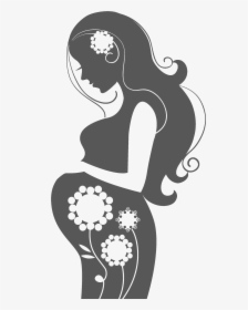 Pregnancy Silhouette Woman Clip Art - Pregnancy Silhouette, HD Png Download, Free Download