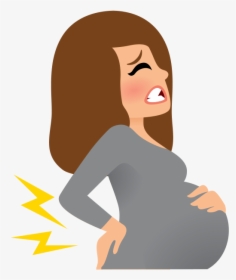 Pregnant Back Pain Cartoon, HD Png Download, Free Download