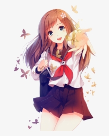 Anime Png Image - Anime Girl With Uniform, Transparent Png, Free Download