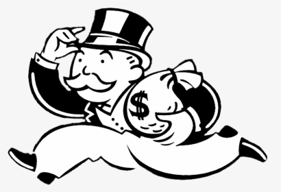 Monopoly Banker - Monopoly Man Money Bag, HD Png Download, Free Download