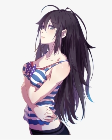 Sexy Anime Black Haired Girl, HD Png Download, Free Download