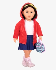 Aiko Wearing Rainy Recess School Outfit With Hood - Doll, HD Png Download, Free Download