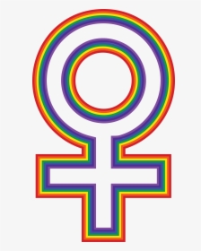 Free Clipart Of A Rainbow Female Gender Symbol - Gender Symbol, HD Png Download, Free Download