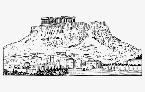 Banner Black And White Stock Of Athens Drawings Sketchbook - Greece Clipart Black And White, HD Png Download, Free Download