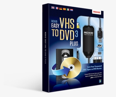 Roxio Easy Vhs To Dvd 3 Plus Retail Box - Roxio Easy Vhs To Dvd 3 Plus Video Converter For Pc, HD Png Download, Free Download