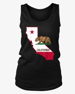 California Bear And Map T-shirt Cool Gift - Happy Birthday Black Queen October, HD Png Download, Free Download