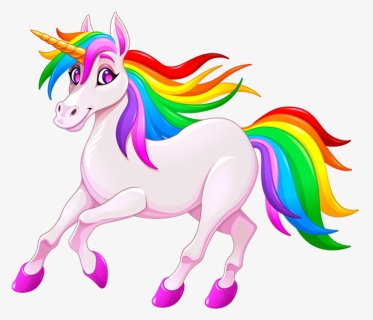 Rainbow Pictures Of Cartoon Unicorns, HD Png Download, Free Download