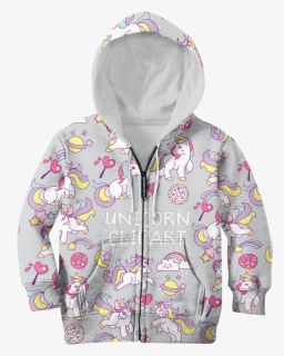 Unicorn Clipart Custom Hoodies T-shirt Apparel - Sueter Para Niño Con Cierre, HD Png Download, Free Download