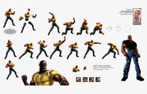 Click To View Full Size - Marvel Avengers Alliance Luke Cage, HD Png Download, Free Download