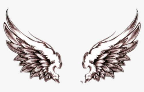 Back Of Neck Tattoo Mens , Png Download - Angel Wings Tattoo Design, Transparent Png, Free Download