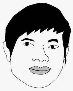 Transparent Asia Png - Asian Man Clipart Black And White, Png Download, Free Download