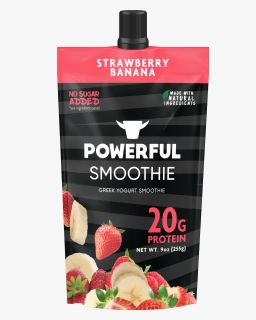 Strawberry Banana Greek Yogurt Smoothie - Powerful Yogurt, HD Png Download, Free Download