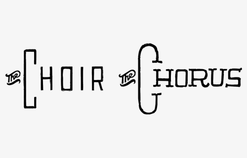 Combo Choirchorus Horz - Calligraphy, HD Png Download, Free Download