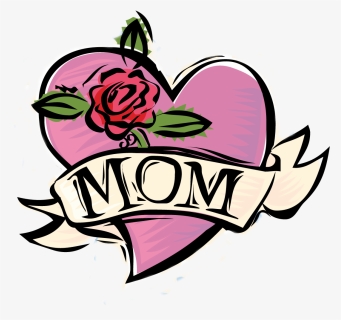 Mom Heart Tattoo Png - Mothers Day Clip Art, Transparent Png - kindpng