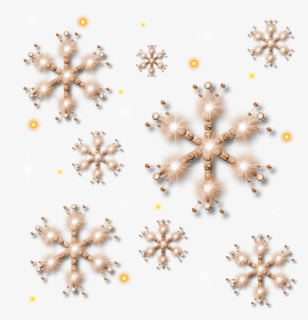 Png Beaded Snowflake Design By Jssanda - Snowflakes Silver In Png, Transparent Png, Free Download