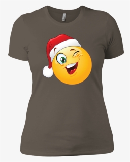 Santa Claus Christmas Emoji T Shirt Nl3900 Next Level - Santa Claus, HD Png Download, Free Download