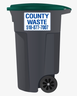 35 Gallon Residential Recycling Cart - County Waste Garbage Cans, HD Png Download, Free Download