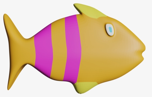 Cartoon Fish Yellow And Pink - Coral Reef Fish, HD Png Download, Free Download