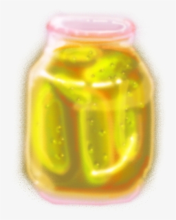 Airbrush Jar Of Pickles Illustration - Pickled Cucumber, HD Png Download, Free Download