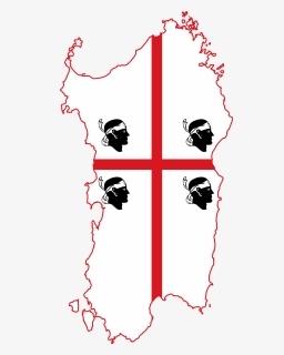 Thumb Image - Sardinia Flag Map, HD Png Download, Free Download