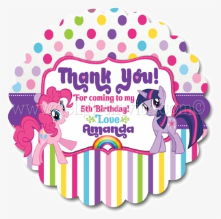 My Little Pony Birthday Favor Tag - Thank You For Coming Transparent, HD Png Download, Free Download
