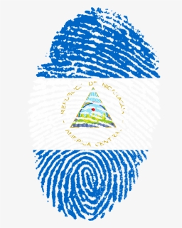 Transparent Bandera De Estados Unidos Png - Nicaragua Flag Fingerprint, Png Download, Free Download