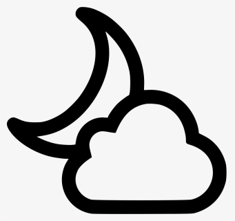 Transparent Cloudy Png - Partly Cloudy Night Icon, Png Download, Free Download